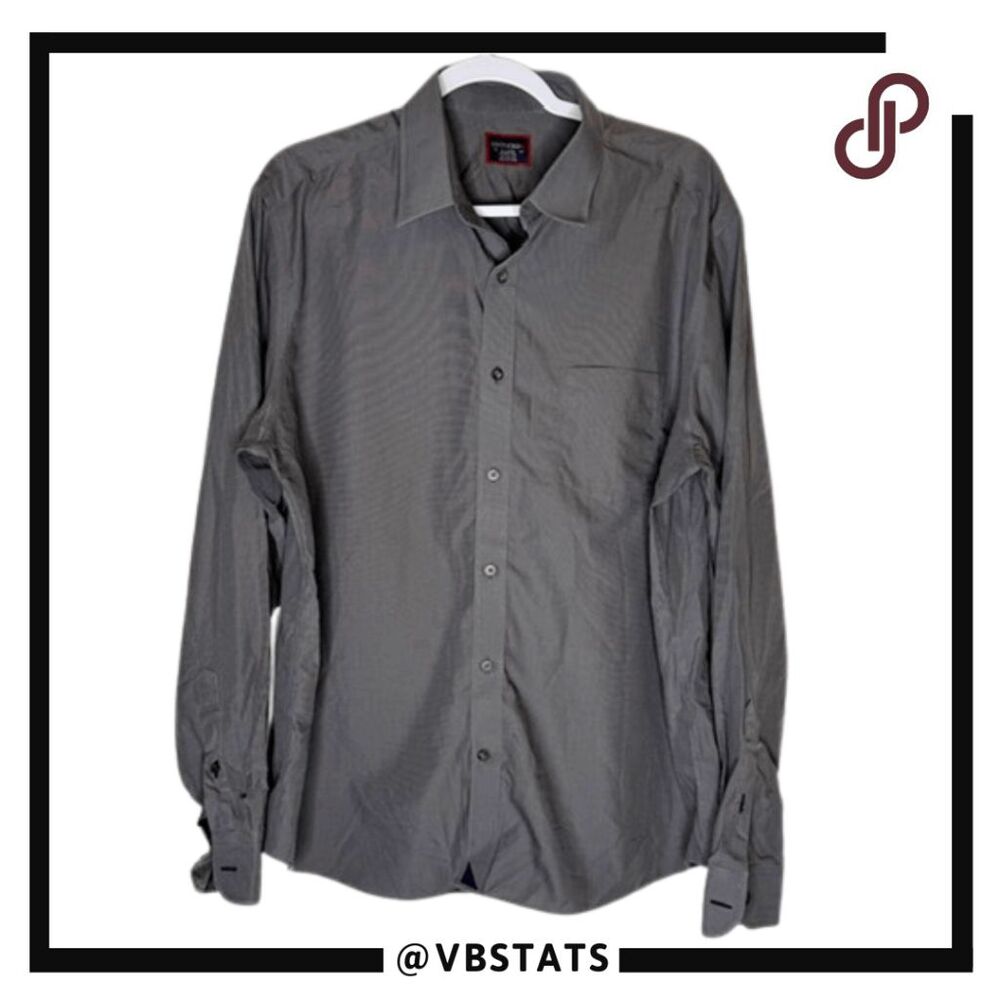 UNTUCKit Men's Wrinkle Free Sangiovese Long Sleeve Button Up Shirt Gray Size XL